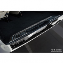 Protector de parachoques trasero de acero inoxidable Black Mirror adecuado para Mercedes Vito / V-Class 2014-'Ribs '' XL '
