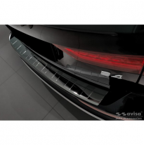 Protector de parachoques trasero de acero inoxidable negro-cromado adecuado para Volvo V60 II / V60 II Cross Country 2018- &amp; V60