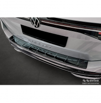 Protector de parachoques trasero de acero inoxidable Black Mirror apto para Volkswagen Passat Variant (CJ5) 2023- &#039;Ribs&#039;