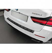 Protector de parachoques trasero de acero inoxidable negro apto para BMW Serie 5 G31 FL Touring 2020- excl. M-Sport &#039;EDICIÓN FUE