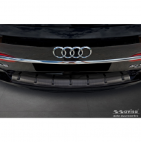 Protector de parachoques trasero de acero inoxidable negro para Audi A6 (C8) Avant (incl. S-Line) 2023 - &#039;STRONG EDITION&#039;
