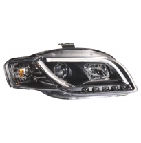 Faros Luz Diurna Audi A4 2005-2008 Real Drl (Tube) Black