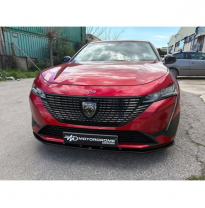 Spoiler delantero apto para Peugeot 308 III HB &amp; SW 2021- (ABS Gloss Black)