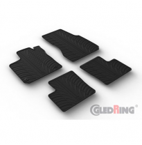 Juego De Alfombrillas De Goma Para Renault Twingo E-Tech 2020- (Perfil En T 4 Piezas + Clips De Montaje)