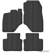 Juego de alfombrillas de goma para Peugeot 5008 III Hybrid 2024- (perfil en T, 4 piezas + clips de montaje)