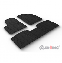 Juego de alfombrillas de goma para Forthing U-Tour 2023 (perfil en T, 5 piezas + clips de montaje)