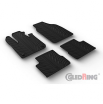 Juego De Alfombrillas Goma Valido Para Fiat 500e 2020- (Perfil T 4 Piezas + Clips De Montaje)