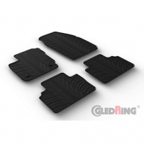 Juego De Alfombrillas Goma Valido Para Ford Tourneo Courier Kombi / Passenger 2014- &amp; Facelift 2018- (Perfil T 4 Piezas + Clips