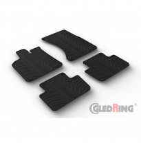 Juego De Alfombras De Goma Para Porsche Macan (95b) 2014- (Perfil En T 4 Piezas + Clips De Montaje)