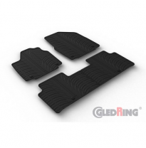 Juego De Alfombrillas De Goma Para Kia Ev6 2021- (Perfil T 4 Piezas + Clips De Montaje)