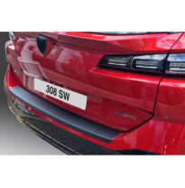 Protector de paragolpes trasero en ABS apto para Peugeot 308 SW III + Hybrid 2021- Negro