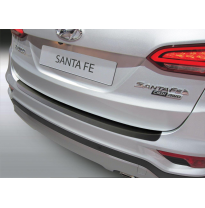 Protector parachoques trasero en ABS apto para Hyundai Santa Fe 9/2015-8/2018 Negro brillo RGM