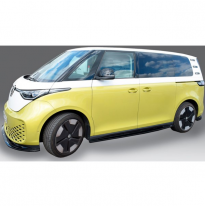 Juego de faldones laterales RGM adecuados para Volkswagen ID. BUZZ e identificación. Buzz Cargo 2022- - Negro brillante (ABS)