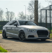 Kit de carrocería completo Oneway compatible con Audi A3 (8V) Sedán Facelift 2016-2020 (doble escape izquierdo/derecho) - Negro