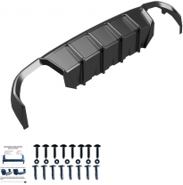 Difusor trasero unidireccional compatible con BMW Serie 4 G26 M-Pack/M440i 2021- (con salidas de escape dobles redondas u ovalad