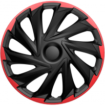 Juego de tapacubos AutoStyle Misano R de 14 pulgadas, negro/rojo