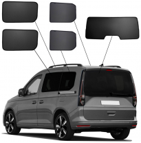 Juego de cortinillas Sunclip adecuado para Volkswagen Caddy V MPV 5 puertas 2020- y Ford Tourneo Connect 5 puertas 2022-