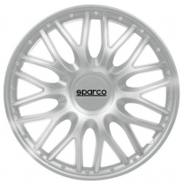 Juego Tapacubos Deportivos Sparco Roma 15-Inch Silver