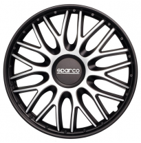 Juego Tapacubos Deportivos Sparco Roma 16-Inch Silver/Black