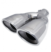 Cola De Escape Simoni Racing Double Oval/Slanting Inox - 167x67xl220mm - Installation 37-&gt;68mm - Left