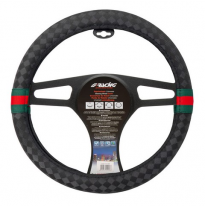 Funda Volante Simoni Racing G-Style - 37-39cm - Eco-Cuero Negro/Rojo/Verde