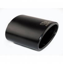 Cola De Escape Ulter Sport Ovalado 120x80mm Inclinado - Longitud 120mm - Instalación 50-65mm - Negro Inox