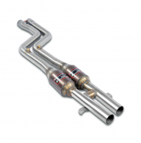 Silencioso delantero con catalizador metalico 100CPSI Sistema de escape para competición 100% acero inoxidable, sobredimensionad