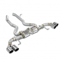 Rear exhaust "Race" Right OO90 + Left OO90 "Gun Metal Grey" Sistema 100% de acero inoxidable, kit de silenciador trasero para el