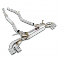 Rear exhaust Right OO90 - Left OO90 Sistema de escape trasero "Cat.-back" derecho-izquierdo 100% de acero inoxidable con válvula