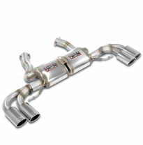 Escape trasero derecho OO80 - izquierdo OO80 "Racing" 100% acero inoxidable, sistema derecha-izquierda para el parachoques origi