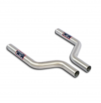 Kit de tubo delantero derecho + izquierdo Sistema 100% de acero inoxidable 2 x Ø60 mm - Solo kit completo MERCEDES R107 380 - 42