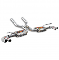 Escape trasero "Racing" derecho - izquierdo + "Y-Pipe" para tubos de escape OEM Silencioso trasero para colas de escape OEM  POR