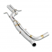 Tubo central "Tubo en J" Sistema de escape completo 100% de acero inoxidable (Cat-back) - Solo kit completo PORSCHE MACAN S 2.9L