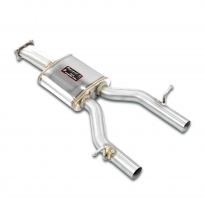 Centre exhaust Sistema 100% Acero Inox tamaño grande  2 x Ø60mm "Cat.-Back" para paragolpes y colas de escape OEM Solo sistema c