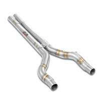Kit de tubos centrales Derecha - Izquierda Sistema 100% de acero inoxidable, sobredimensionado 2 x Ø65 mm, para el silenciador t