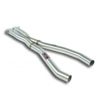 Tubo de conexión "X-Pipe" Sistema de escape trasero "Cat.-back" 100% de acero inoxidable, 2 x Ø65 mm - Solo kit completo CHEVROL