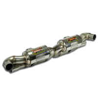 Silencioso trasero "Racing" Derecho-Izquierdo ALTERNATIVA: - Sistema "Racing" 100% acero inoxidable 2 x Ø65 mm - Solo kit comple