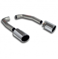 Kit colas de escape  O100 Derecha-Izquierda Sistema de escape trasero 100% acero inoxidable - tubo recto con salidas derecha e i