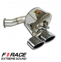 Silencioso trasero "F1 Race" 120x80 ALTERNATIVA:Sistema 100% Acero Inox para silencioso central OEM MERCEDES R230 SL 65 AMG Blac