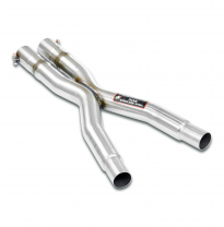 tubo central  "X-Pipe" Sistema completo 100% de acero inoxidable 2 x Ø70 mm -> 2 x Ø63,5 mm -> 2 x Ø54 mm - Solo kit completo BM