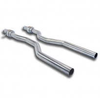Tubos centrales + Catalizadores Derecho-Izquierdo ALTERNATIVA: - Sistema 100% de acero inoxidable, sobredimensionado 2 x Ø76 mm