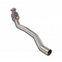 Turbo downpipe kit +  catalizador metalico derecho Sistema 100% de acero inoxidable, tamaño extragrande 2 x Ø76 mm - Solo kit co