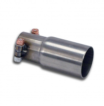 Tubo adaptador para silencioso delantero OEM  Kit de silenciador trasero 100% acero inoxidable, sobredimensionado Ø65 mm, salida