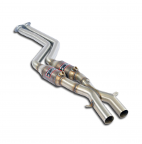 Tubo Anterior con catalizador Metalico derecho + izquierdo  Sistema de doble tubo 100% de acero inoxidable, sobredimensionado 2
