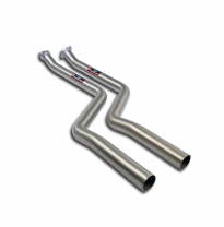 Tubos delanteros Derecho-Izquierdo Sistema completo 100% Acero Inox tamaño grande  Ø75mm  BMW E60 / E61 523i (N53 - Sedan + Tour