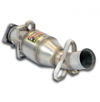 Catalizador metalico delantero 100 CPSI Sistema "Racing Cup" 100% acero inoxidable Ø70 mm, kit de tubos de salida derecha - izqu