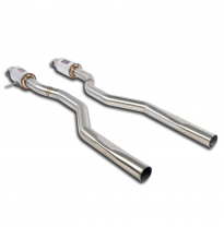 Silencioso central Derecho-Izquierdo ALTERNATIVA: - Sistema 100% de acero inoxidable, sobredimensionado 2 x Ø76 mm - Solo kit co