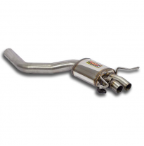 Silencioso trasero derecho con válvulas (Para colas de escape OEM) Sistema 100% de acero inoxidable 2 x Ø80 mm - Solo kit comple