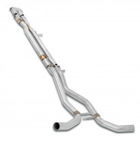 Tubo central Derecho-Izquierdo+ "X-Pipe" (Reemplaza silencioso central OEM) Sistema "Cat.-back" 100% de acero inoxidable - Solo
