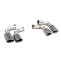 Kit de 4 colas de escape derecho - izquierdo 120x80 "Gun Metal Grey" Sistema 100% Acero Inox 2 x Ø70mm BENTLEY BENTAYGA 6.0L W12